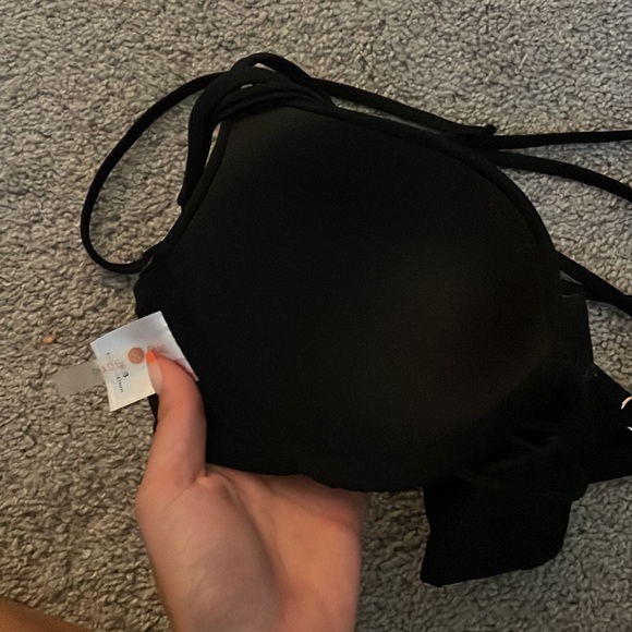 Push up underwire black swimsuit top size 36B NWOT - Picture 2 of 3
